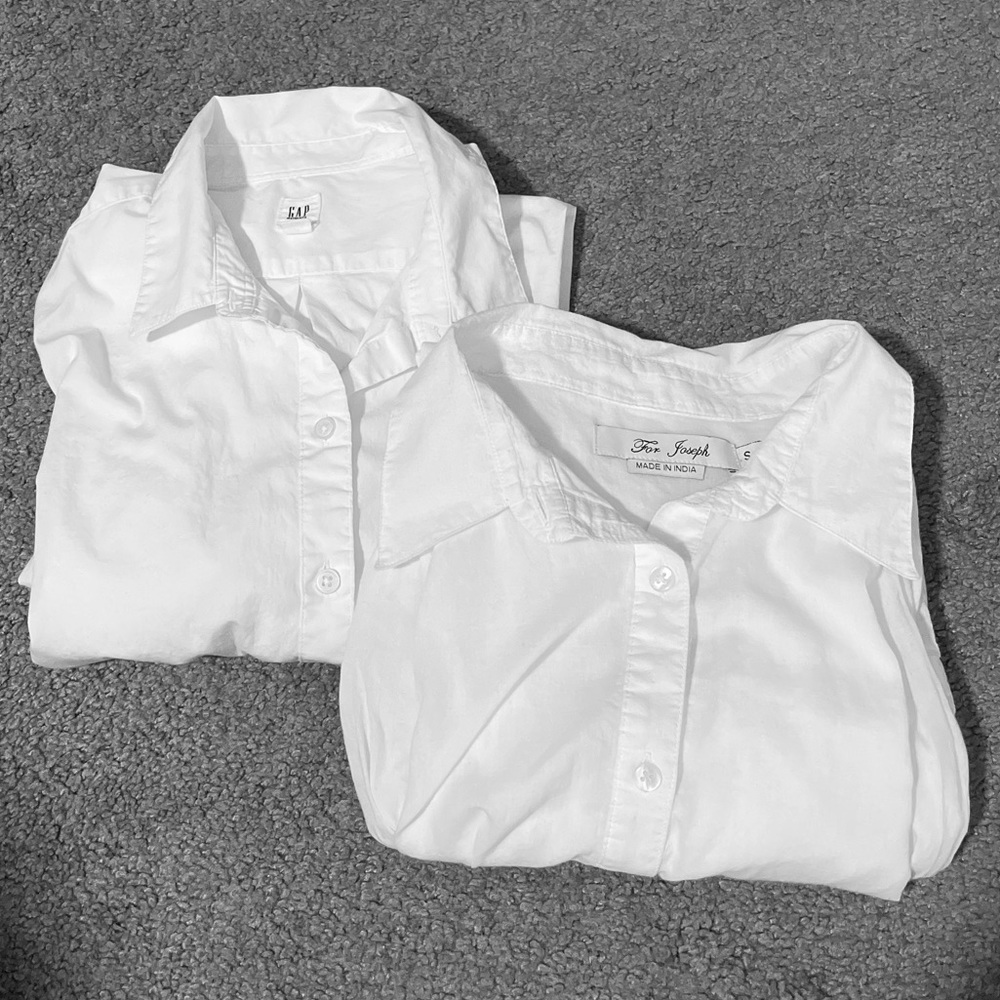 TWO White Button Down Shirt | Small